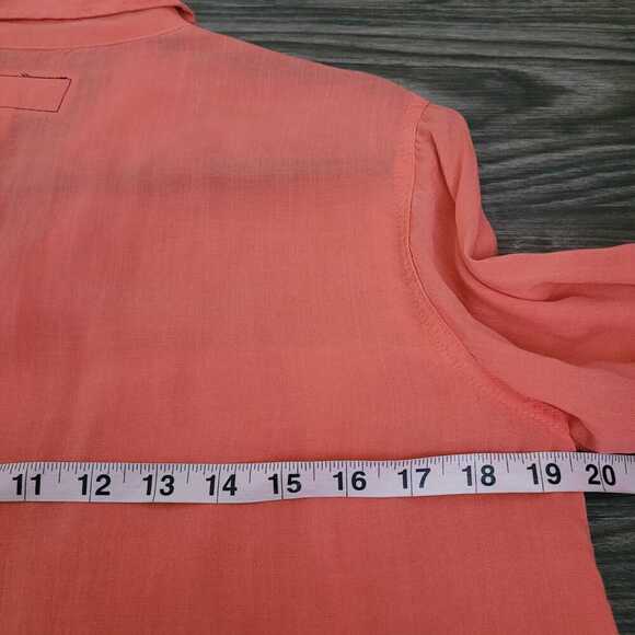 Current Elliott Womens The Perfect Shirt Bright Coral Button Up Top Orange - Picture 7 of 7